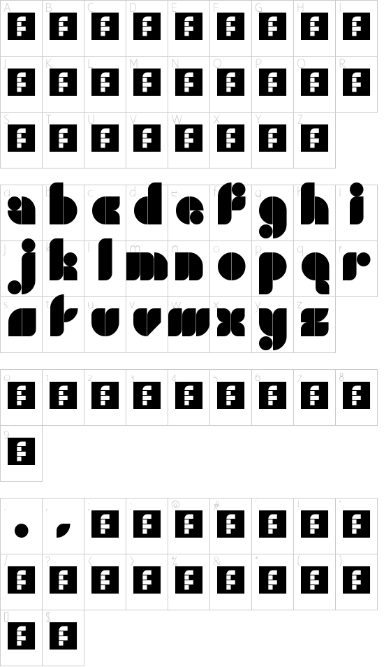 mapa de caracteres