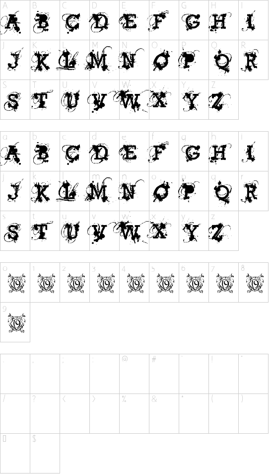 mapa de caracteres