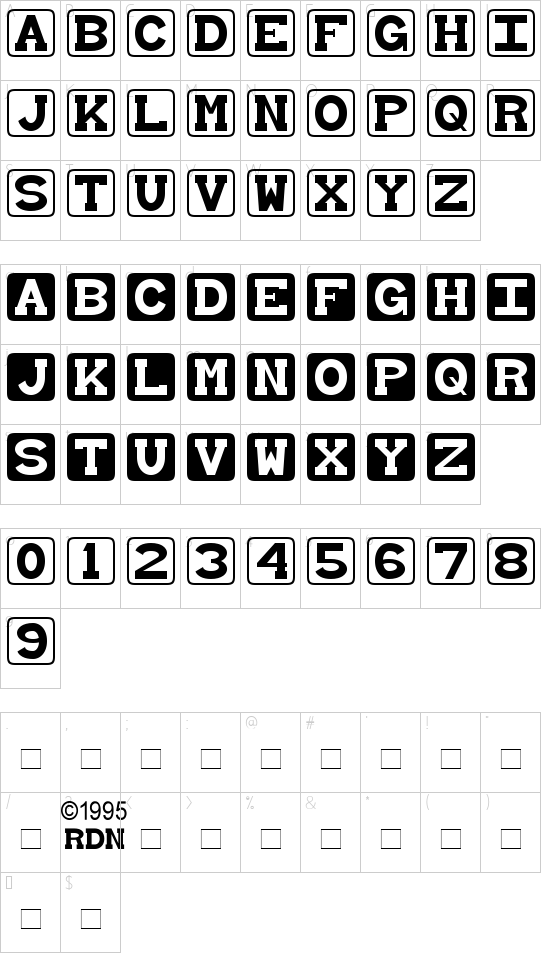 mapa de caracteres