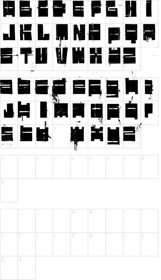 mapa de caracteres