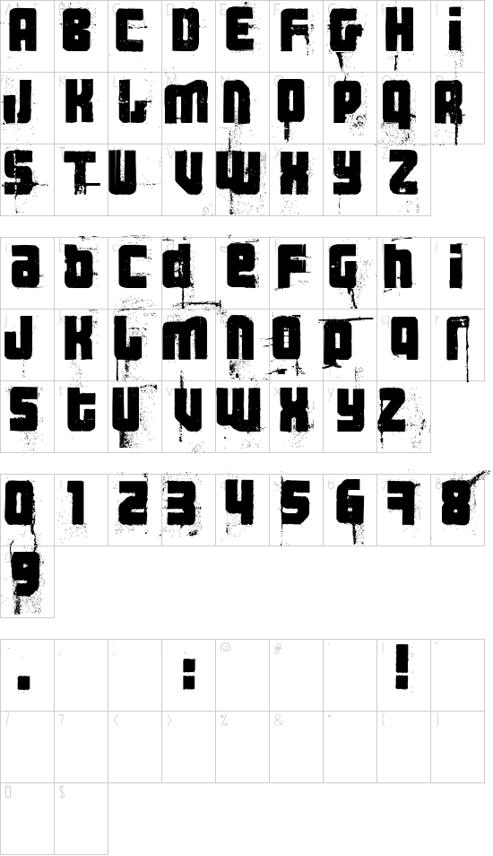 mapa de caracteres